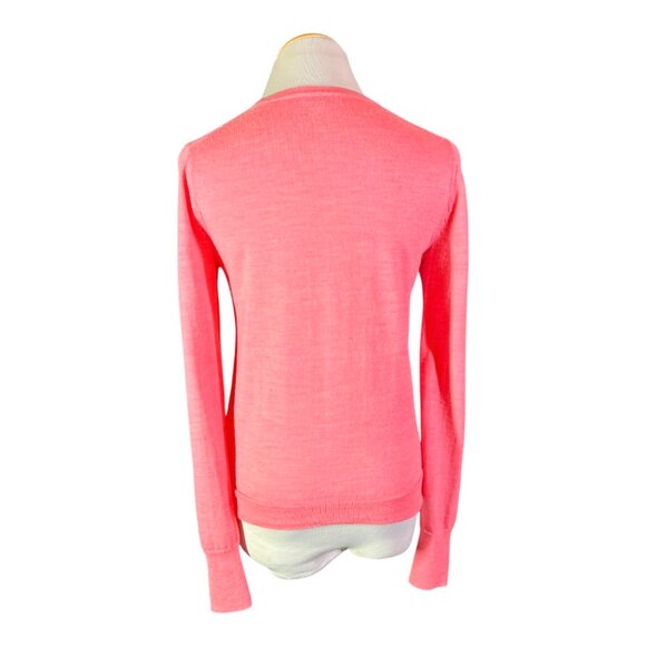 J. Crew Size S Margot Crewneck Sweater Merino Wool Pullover Pink AM146 - Picture 8 of 12